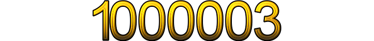 Number 1000003