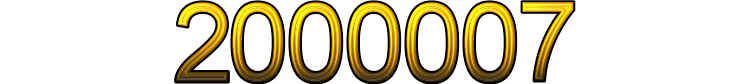 Numeris 2000007